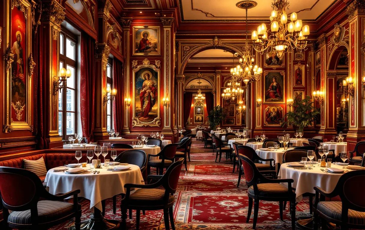 Une scène de danse traditionnelle russe au cœur de Lyon, ornée de costumes vibrants et d'une ambiance festive.