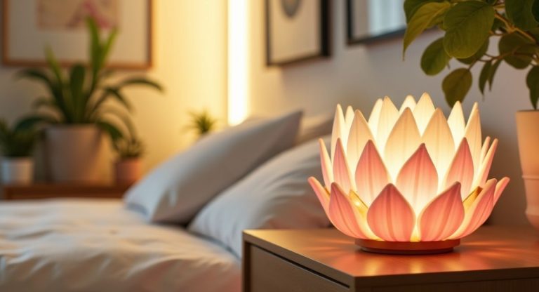 Belle lampe en forme de fleur