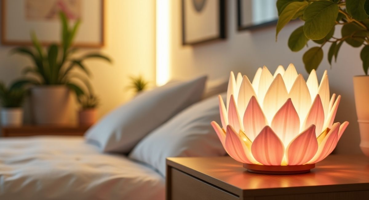 Belle lampe en forme de fleur